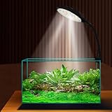 Luz USB de clip para pecera de 5 W y 7 W con brazo flexible de 360 grados, adecuada para acuario y para iluminación de hábitat de tortuga, ABS impermeable con interruptor de encendido y apagado dual