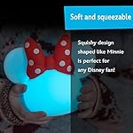 Disney Minnie Mouse Squishy Light, Color Changing, Night Light for Kids, USB Lamp, Battery Operated, Dimmable, Ideal for Bedroom, Playroom, Living Room, and More, 66945 - Image 4
