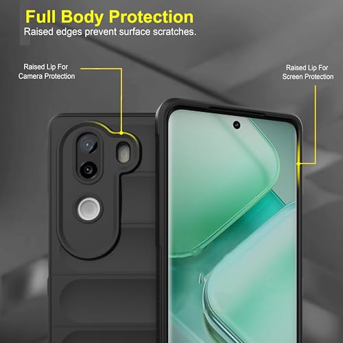 Image of amazon basics Back Case Cover for Vivo V40e 5G (Silicone Magic-Black)