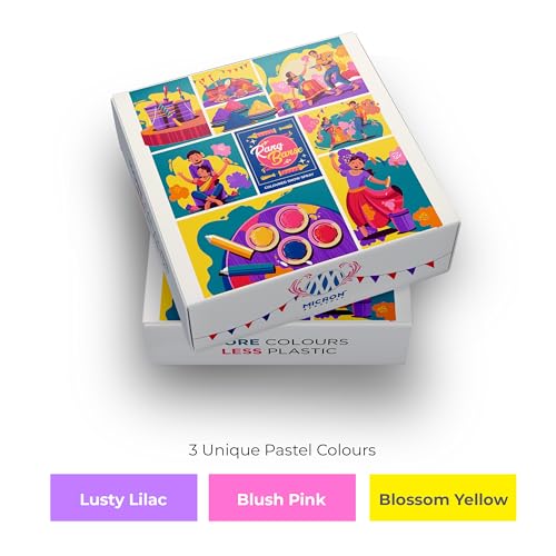 Image of Rang Barse Holi Color Spray Gift Box | Pack of 3 Pastel Holi Colour Sprays - 200ml X 3 | Toxin-Free, Single-Wash Removal | Easy to Clean | Holi Gift Set | Made in India