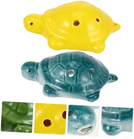 Ocarinas 2pcs 6 Little Turtle Ocarina Kid Instrument Creative Beginner Ocarina Professional Ocarina Children Ocarina Gift Major Child Ceramics Ocarina Instrument 6