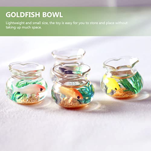 Zerodeko 5Pcs Miniature Fish Bowl, 1: 12 Scale Dollhouse Glass Fish Tanks Empty, Mini Clear Bowl Diy Craft Supplies Desktop Decorations Dollhouse Furniture Accessories Toys Gifts For Girls Boys (S) #TOP7