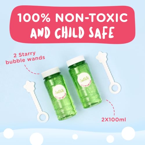 Image of dabble POP n Play | Magic Bubbles | Non-Toxic & Child Safe | Pack of 2 | Bubbles for Kids | Fancy Starry Wand | for Ages 3+