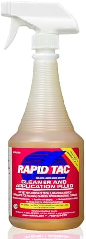 RapidTac Application Fluid for Vinyl Wraps Decals Stickers Sprayer (32oz)