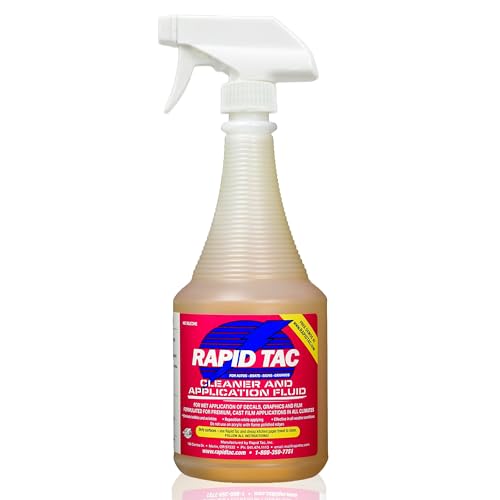 Rapid Tac Application Fluid 32 oz Spray Bottle | Aids in Bubble-Free Application | Re-Positionable Formula | Bonds in as Little as 90 Seconds | Use for Vinyl Wraps Decals and Stickers
