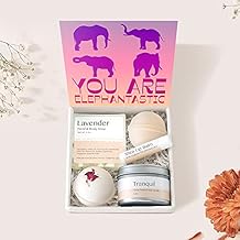 Dear Ava Spa Gifts for Women - Organic Self Care luxury Anti Stress Relaxing Bath and Body Kit Set Basket Box for Her with Heartfelt Card - Funny Elephantastic Gift