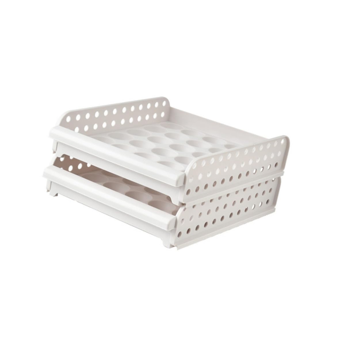 Caja de plástico PP premium para almacenar 30 huevos con diseño apilable 8