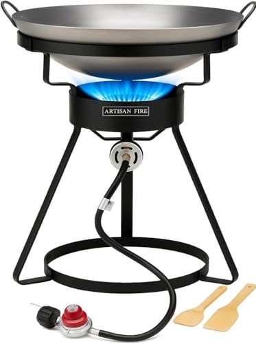 Outdoor Cooker Stove with Steel Wok-Propane Burner Grill-55,000 BTU
