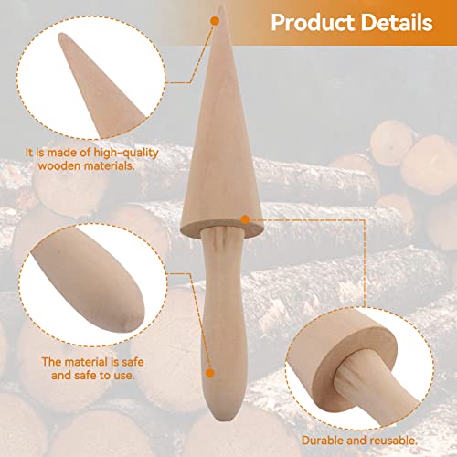 2Pcs Pizzelle Roller, Ice Cream Cone Mold Cone Roller For Diy Pastry Dessert Cooking Kitchen Tool Decorating Baking Accessory Wooden #TOP2