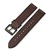Timex 20mm Genuine Leather Quick-Release Strap â€“ Perforated Brown with Gunmetal Buckle