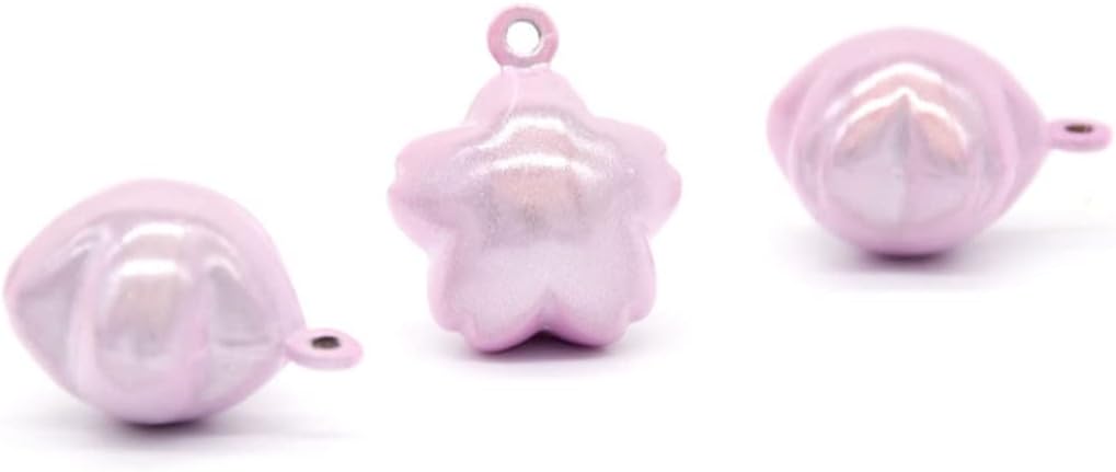 EXCEART Cherry Blossom Bell Pendant Japanese Water Bell Hanging Accessory with Leakproof Seal Hanging Circle 2 Pack for Diy Keychain Backpack Bracelet Costume Craft Decor