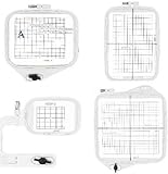 4 Hoops for Janome, Bernina Deco, Elna Embroidery Machine A, B, Free Arm & Giga Hoop Elna Bernina ,...