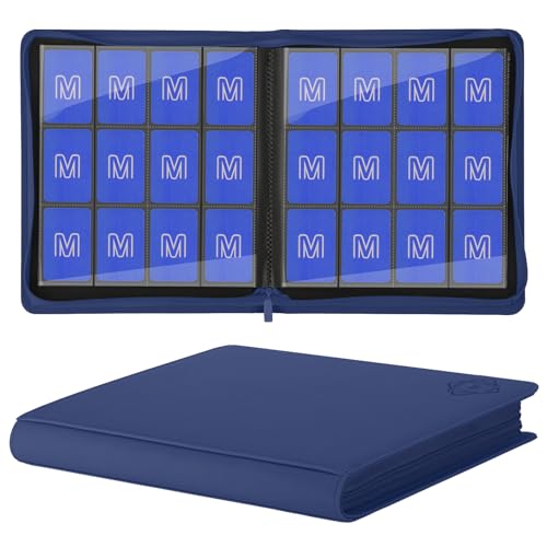 Card Binder 12 Pocket for 720 Pockets Trading Card Binder 12 Deep Blue