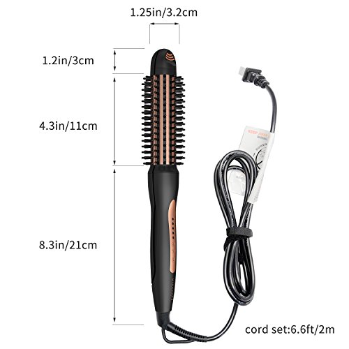 Miracomb 3-In-1 Hair Straightener Curling Iron 1.25 Inch Tourmaline Ceramic Flat Iron - Ionic Hot Brush Styler - Anti Scald Curler For Straightening & Curling, 5 Temp Settings (Package May Vary) #TOP4