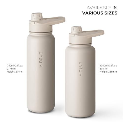 VINSUN 750ml Stainless Steel Water Bottle with Straw - Leakproof & BPA-Free - Insulated Drinking Bottle for Gym, Sport, School, Office - Image 6