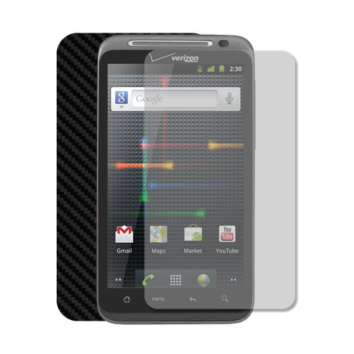 Htc Thunderbolt Screen Protector + Carbon Fiber Full Body, Skinomi Techskin Carbon Fiber Skin For Htc Thunderbolt With Anti-Bubble Clear Film Screen #TOP7