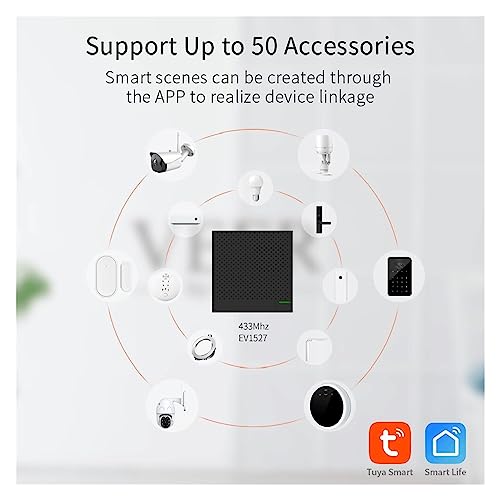 Sistema de alarma Tuya WiFi inalámbrico para evitar robos sin cuotas mensuales 8