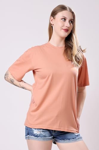 Image of London Hills Women's Cotton Blend Oversized Fit Oversized Tshirt || Oversized Tshirt- Pack of 2