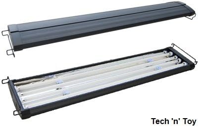 Odyssea 36" T5 HO Quad Aquarium Light Fluorescent Hood Fixture w/4 LED - Marine 4x39W