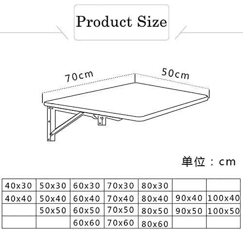 Table murale pliable pour petits espaces et bureau gain de place compact - 7