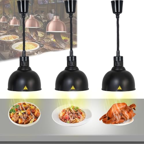 Adjustable Food Heating Lamp, Buffet Warmer & Restaurant Chandelier, Retractable Food Warmer for Hotels, Catering & Events, Efficient Heat Retention & Temperature Control