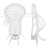 StringKing Men’s Mark 2F Faceoff Lacrosse Head Strung with Type 4f Mesh (White/White)