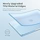 BlueSwan TPU Hülle Kompatibel mit MacBook Air M4 M3 M2 15 Zoll 2025 2024 2023 A3241 A3114 A2941 Kollisionsfester Rahmen Fingerabdruckresistente Kunststoff-Schutzhülle - (Blau Rand) Himmelblau Matt