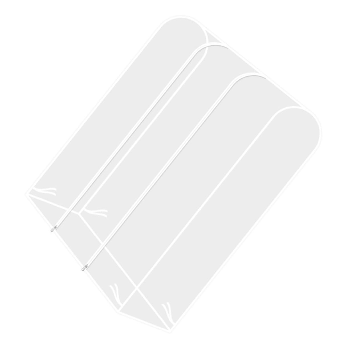 Healeved Copertura Protettiva Trasparente in Plastica per Abiti, Leggera e Semplice, per Organizzazione Domestica e Bastone Appendiabiti