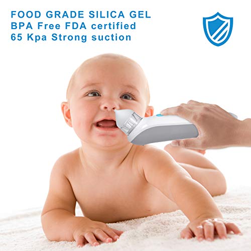 Baby Nasal Aspirator | Baby Nose Sucker | Snot Sucker for Baby - Baby Nose Cleaner, Automatic Booger Sucker for Infants, Rechargeable, with Music Soothing Function - Thumbnail 4