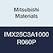 Mitsubishi Materials IMX25C3A1000R060P iMX-C3A IMX25 Carbide Corner Radius End Mill Without Coolant Hole for Aluminum Alloys, 3 Flutes, 1" Cutting Dia, 0.060" Corner Radius, 0.8" Flute Length