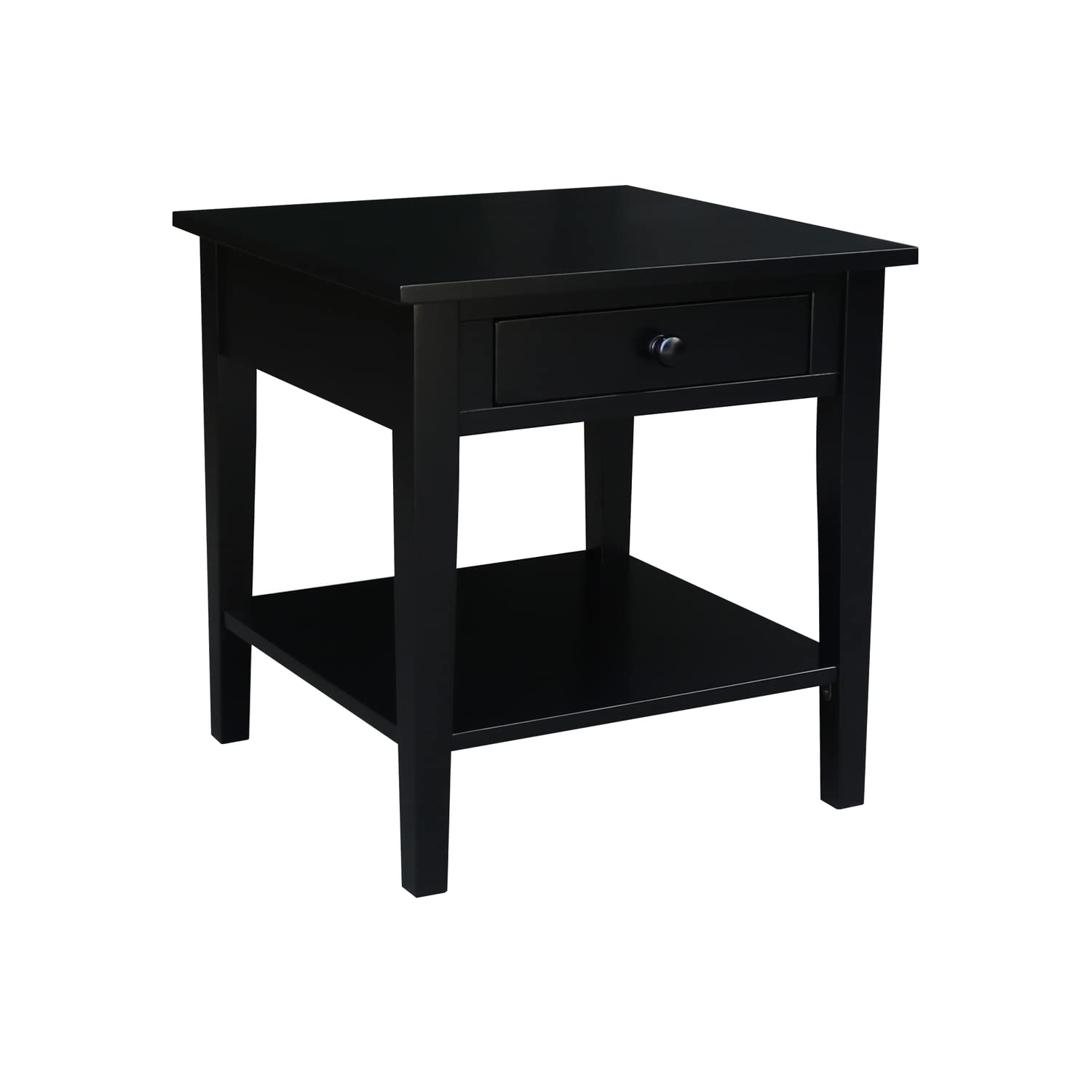 IC INTERNATIONAL CONCEPTSSpencer End Table, Modern Minimalist Design, Versatile Use for Living Room, Bedroom, or Office Furniture - Black
