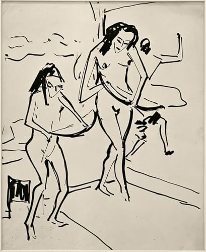 Pinturas al óleo Clásicas ARToPHIIU cuadro Marcella y Senta con lazo de Ernst Ludwig Kirchner 60x90cm