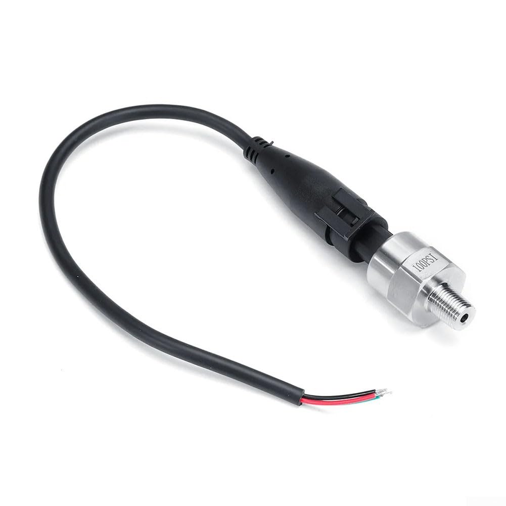Trasduttore di pressione 5PSI-1000PSI Trasduttore di pressione del carburante Mittente 1/8 "NPT in acciaio Manometro trasduttore per olio, carburante, aria (1000 psi)
