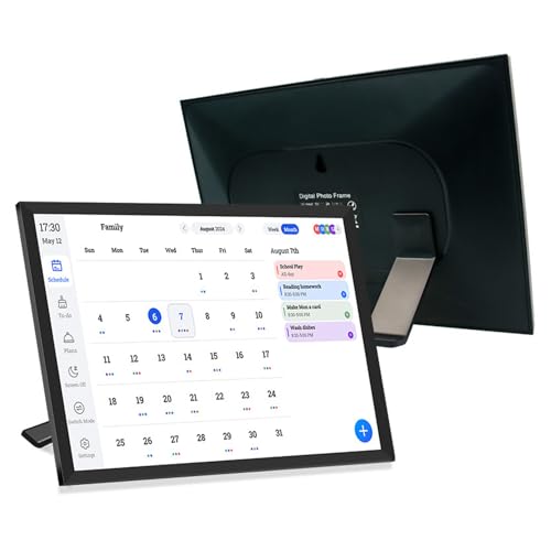 YUEHISY WiFi Family Calendar Organizer - 10,1 'HD -Touchscreen für Zeitpläne, Aufgaben und Essensplanung, Mobile Synchronisierung und Fernbedienung