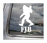 FJB Bigfoot Sasquatch Finger Joe Biden Funny - Car Truck Van Moped Helmet Hard Hat Auto Automotive Craft Cup Tumbler Laptop Vinyl Decal Bumper Window Wall Sticker 02208