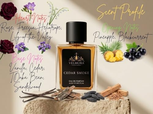 Image of Cedar Smoke Eau De Parfum 50 ml | Long Lasting Woody Smoky Fragrance | Premium Luxury Perfume Spray for Daily Wear Office Party Travel and Special Occasions