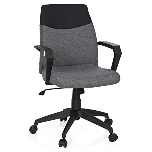 Preisvergleich Produktbild hjh OFFICE Bürostuhl ROYAL Stoff dunkelgrau / grau