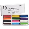 IDIY Unwrapped Bulk Wax Crayons 120 Count - 12 Assorted Colors 10 Each Paperless & Pre-Sorted, Non-Toxic, ASTM Safety Tested for Kids, Teachers, Restaurants, Preschool Classroom Art Supplies