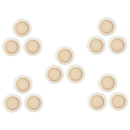 Dessous de verre en rotin support assiette et tasses à thé - 2