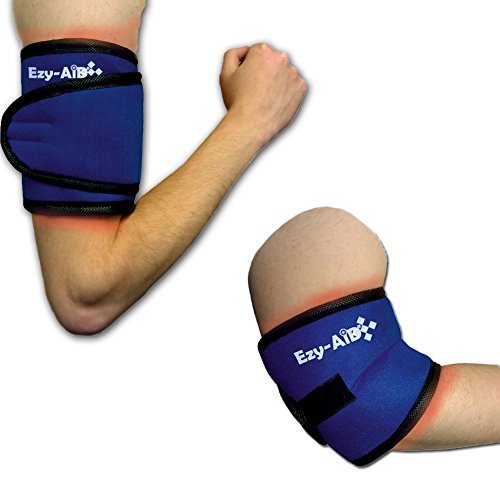 Ezy Compress Wrap for Arm or Elbow - Use Cuff with Hot Cold Gel Ice Pack (Combo: 1x Wrap + 1x Reusable Hot/Cold Pack)