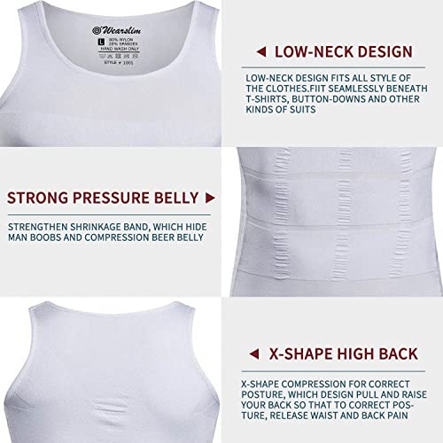 Wearslim® Men’s Slimming Body Shaper Vest Shirt | Abs Abdomen Slim Stretchable Tummy Tucker Vest - Image 5