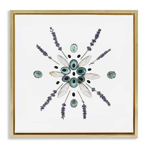 'Lavender & Delicate Wings'| Floating Frame Canvas Art