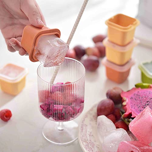 Molde grande para cubos de hielo de silicona 12 cubos miniatura 4