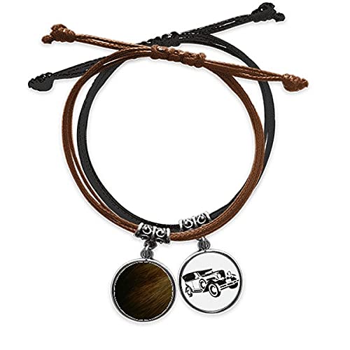 Bracelet main chaîne cheveux brun sombre fini les bijoux fragiles avec ce cuir minibus