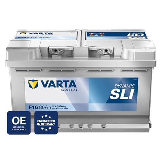 VARTA Automotive DYNAMIC SLI (F16) 12V 80Ah 740A - Nassbatterie KFZ mit Standardausstattung & ohne Start-Stopp System - Starterbatterie für einfachen Energiebedarf - Bleisäurebatterie wartungsfrei