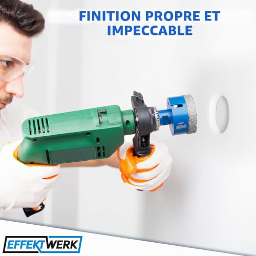 EffektWerk Foret pour carrelage de maçonnerie (68 mm), foret diamant avec tige M14, scie cloche diamant pour carrelage dur, granit, céramique et grès cérame – vue 6