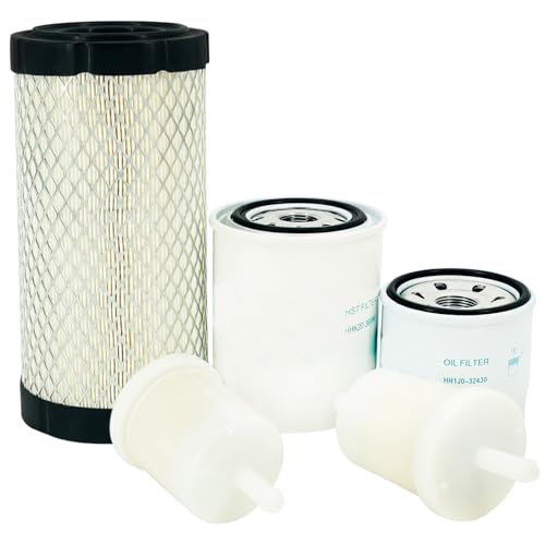 Toolyuan K1211-82320 Air Filter HH1J0-32430 Oil Filter Maintenance Kit for Kubota BX22 BX23 BX24 BX25 BX1500 BX1800 BX2350 BX2360 Tractor with HHK20-36990 Oil Filter 12581-43012 Fuel Filters by Toolyuan - Used condition - US$27.71