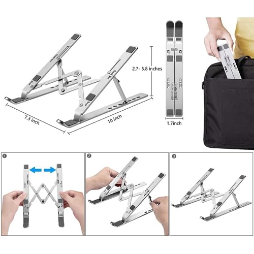 Suporte para Notebook, Laptop, Tablet Regulável Ergonômico Base Dobrável Portátil P/Apoio Mesa Artic
