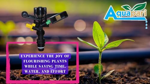 Image of Plastic 360 Degree Sprinkler (1 /2 inch) with Plastic Nozzle for Gardening and Agriculture, 360 Degree Rotating Sprinkler, Dispenses The Water Upto 20 feet Radius Range - Pack of 2