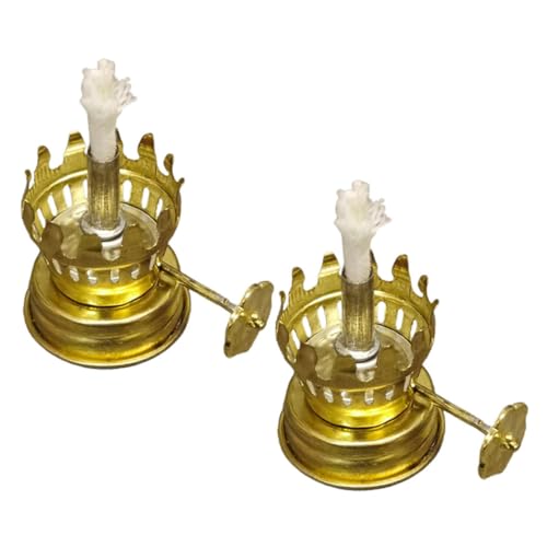 KONTONTY 2 Piezas Mechas Para Lámpara De Aceite Con Regulador De Metal Para Lámpara De Queroseno Mini De Vidrio Accesorios Para Quemadores Uso En Decoración Hogar